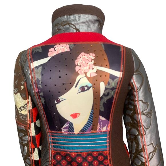 DESIGUAL Patchwork Geisha Coat - Picture 9 of 12